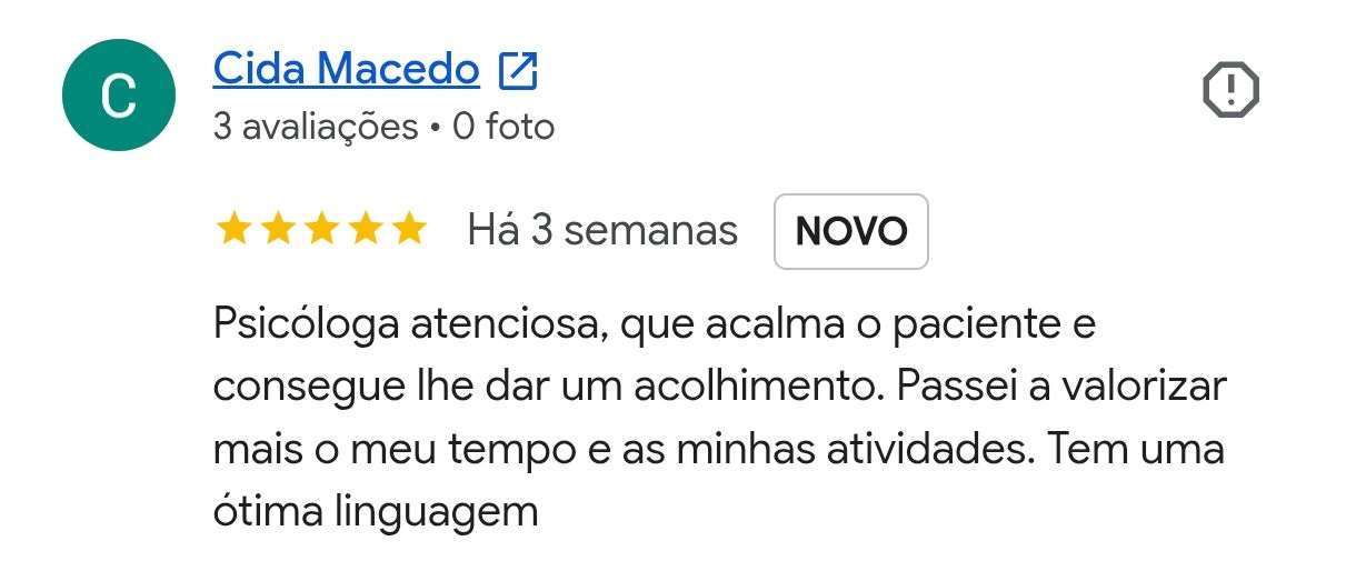 Print da avaliação 4 sobre o atendimento de Janiele Dias